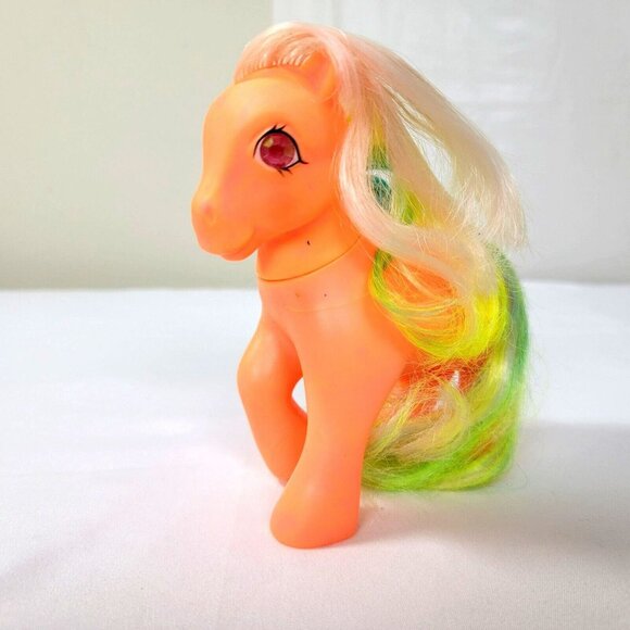 Vintage My Little Pony Original Toy GI Party Time Twinkle Eyes MLP orange 1985 - Picture 1 of 7
